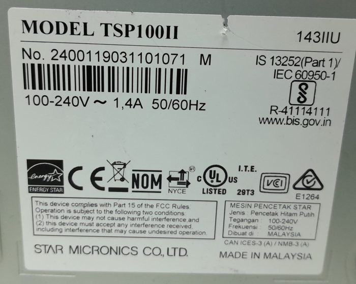 Star Micronics TSP100II Future PRNT Thermal Receipt Printer - Job Lot x3 - Image 3