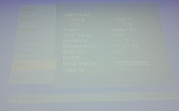 Epson EB-470 H456B HDMI VGA LCD Projector with 1726 Lamp Hours Used - Image 2