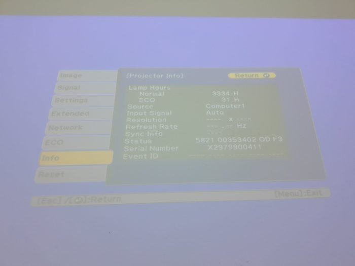 Epson EB-685Wi H741B HDMI VGA Projector 3365 Lamp Hours Used - Image 2