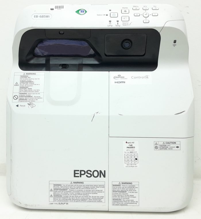 Epson EB-685Wi H741B HDMI VGA Projector 3365 Lamp Hours Used - Image 6