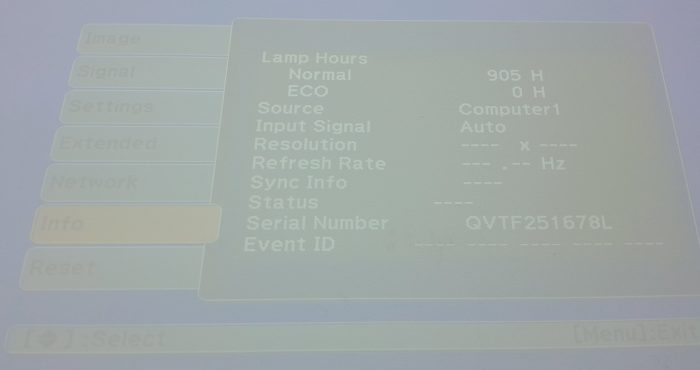 Epson EB-470 H456B HDMI VGA LCD Projector with 905 Lamp Hours Used - Image 2