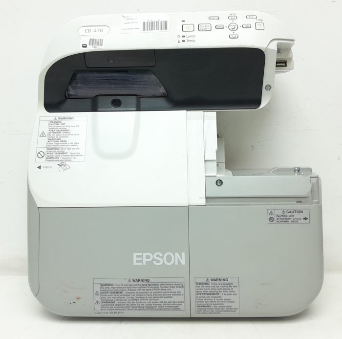 Epson EB-470 H456B HDMI VGA LCD Projector with 1788 Lamp Hours Used - Image 5