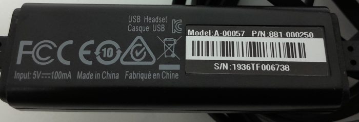 Logitech A-00057 USB PC Headset - Image 4