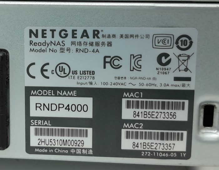 Netgear ReadyNAS RND-4A Hard Drive Enclosure (Bare Unit) - Image 3