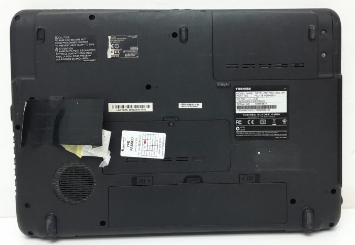Toshiba Satellite Pro L450-13R - Celeron 900 2.2GHz - 2GB Ram - 15.6" - 250GB HDD - Windows 10 Home - Image 4
