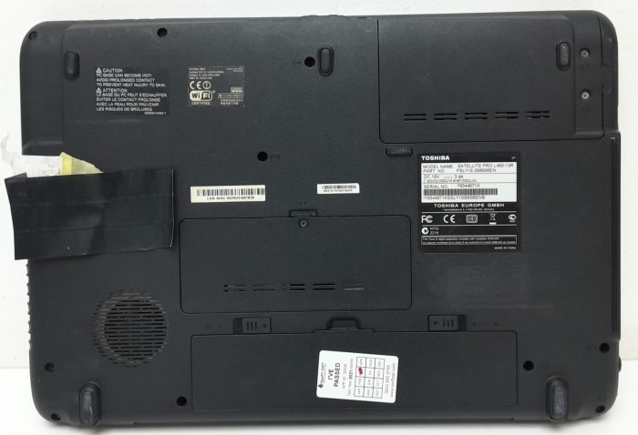 Toshiba Satellite Pro L450-13R - Celeron 900 2.2GHz - 2GB Ram - 15.6" - 250GB HDD - Windows 10 Home - Image 4