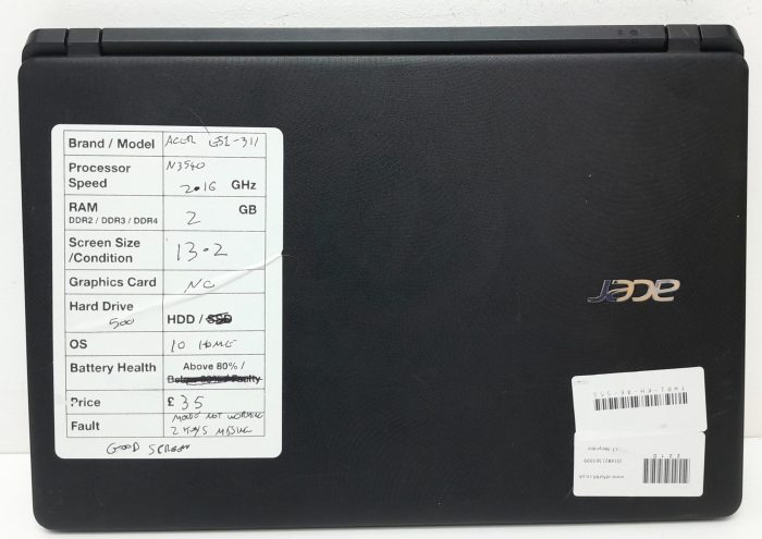 Acer MS2393 ES1-311 Series - N3540 2.16GHz - 2GB Ram - 13.2" - 500GB HDD - Windows 10 Home - Image 3