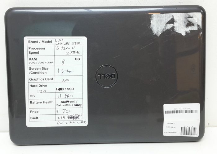 Dell Latitude 3380 - i5-7200U 2.7GHz - 8GB Ram - 13.4" - 120GB SSD - Windows 11 Pro - Image 2