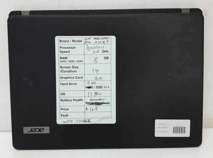 Acer TravelMate P214 Series N19Q7 - i3-10110U 2.6GHz - 8GB Ram - 14" - 240GB SSD M2 - Windows 11 Pro - Image 3