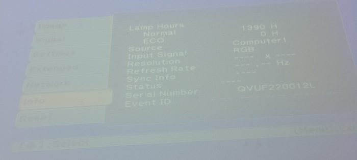 Epson EB-470 H456B HDMI VGA LCD Projector with 1390 Lamp Hours Used - Image 2