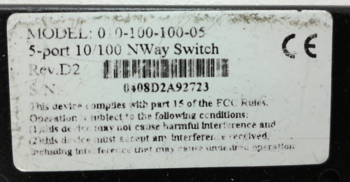 Networx 010-100-100-05 5 Port 10/100 NWay Switch - Image 3