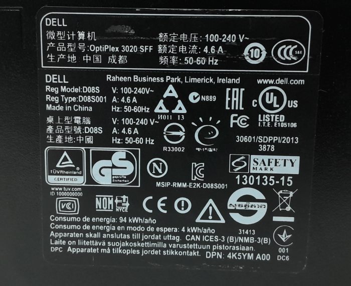 Dell Optiplex 3020 SFF - i3-4130 3.4GHz - 4GB Ram - 240GB SSD - Windows 11 - Desktop Computer - Image 3