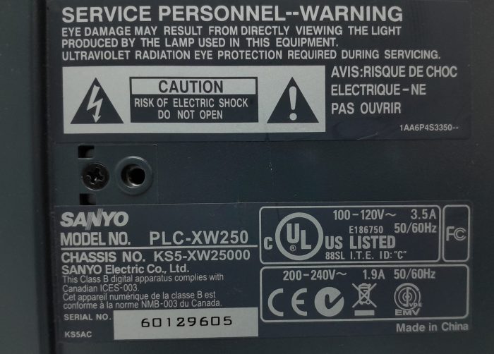 Sanyo PLC-XW250 PROxtrax Multiverse VGA Projector with 220 Lamp Hours Used - Image 3