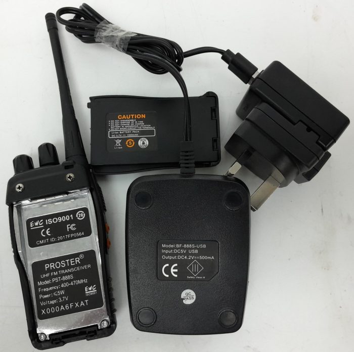 Proster PST-888S UHF FM Transmitter Two-Way Radio Walkie-Talkie with Dock - Image 3
