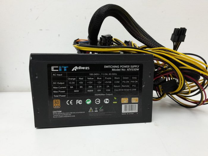 CIT Active 85 ATV550W 550W Power Supply Unit - Image 3