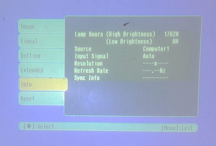 Epson EMP-81 VGA LCD Projector with 1762 Lamp Hours Used - Image 2