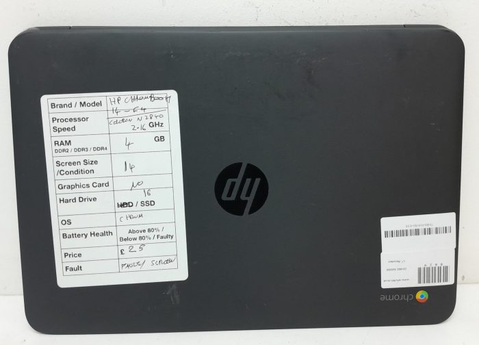 HP Chromebook 14 G4 - Celeron N2840 2.16GHz - 4GB RAM - 14" - 16GB SSD - Chrome OS - Image 3