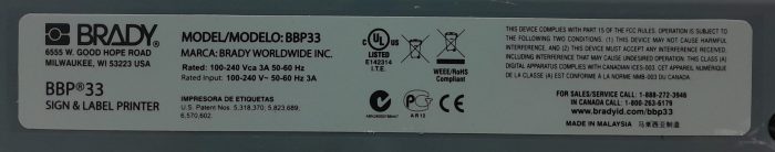 Brady BBP33 Sign & Label Printer - Image 3