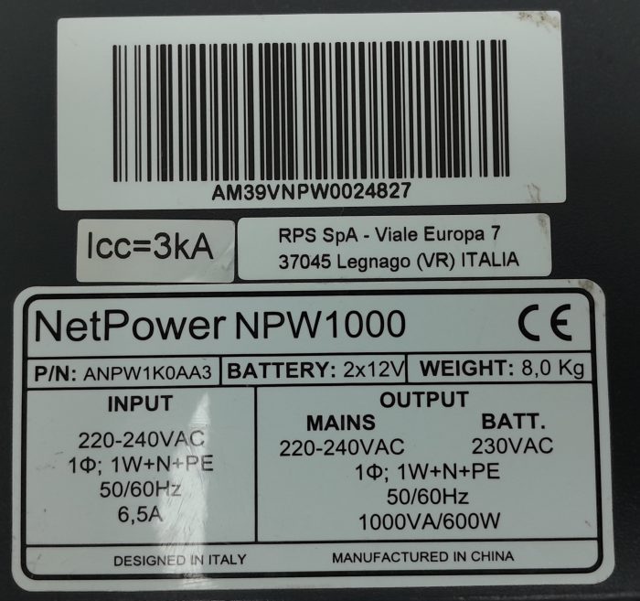 Riello Networks NPW1000 Uninterruptible Power Supply (UPS) - Image 3