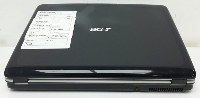 Acer Aspire 5920 Series ZD1 - Core 2 Duo T5250 1.5GHz - 2GB Ram - 15.4" - 160GB HDD - Windows 10 Home - Image 3