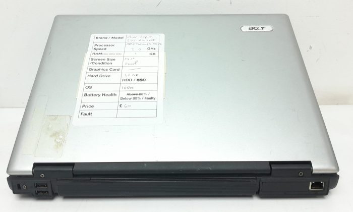 Acer Aspire 5050 Series ZR3 - AMD Turion 64 MK-36 2.0GHz - 1GB Ram - 14" - 60GB HDD - Windows 10 Pro - Image 3