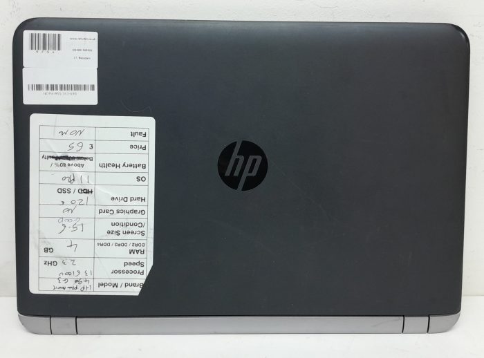 HP Probook 450 G3 - i3-6100U 2.3GHz - 4GB - 15.6" - 120GB SSD - Windows 11 Pro - Image 3