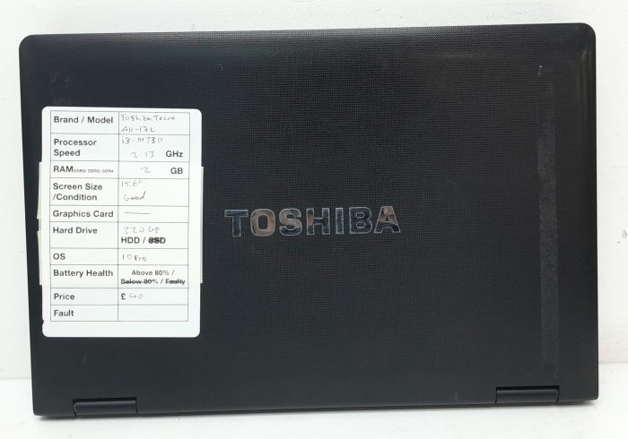 Toshiba Tecra A11-17C - i3-M330 2.13GHz - 2GB RAM - 15.6" - 320GB HDD - Windows 10 Pro - Image 3