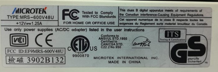 MicroTek ScanMaker 3800 Scanner - Image 3