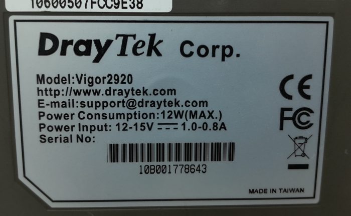 DrayTek Vigor2920 Dual Wan Security Router - Image 3