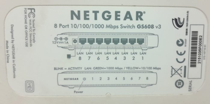 Netgear GS608 V3 8 Port 10/100/1000 Mbps Switch - Image 3