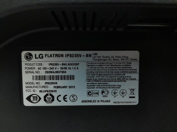 LG Flatron IPS235V-BN IPS235VX 23" HDMI DVI VGA Monitor - Image 3