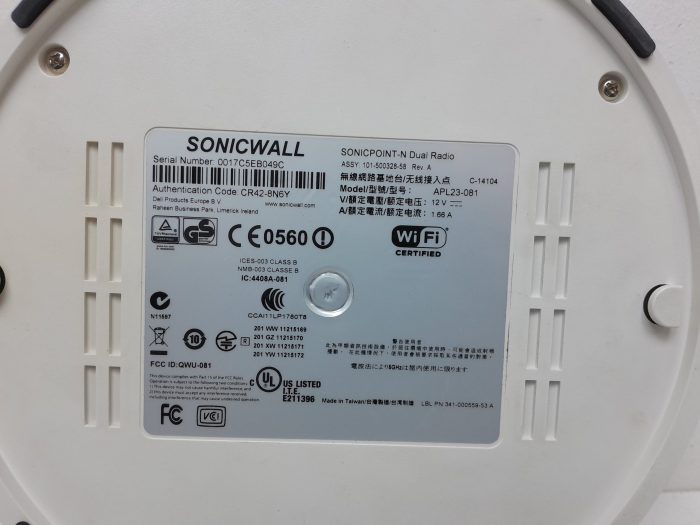 SonicWall APL23-081 SonicPoint-N Dual Radio Access Point - Image 3