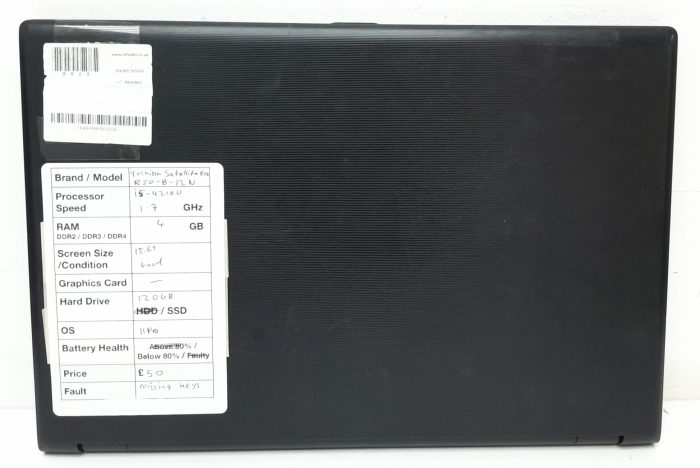 Toshiba Satellite Pro R50-B-12N - i5-4210U 1.7GHz - 4GB RAM - 15.6" - 120GB SSD - Windows 11 Pro - Image 3
