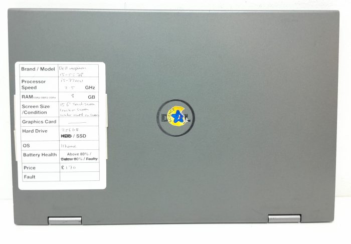 Dell Inspiron 15-5578 - i5-7200U 2.5GHz - 8GB RAM - 15.6" - 256GB SSD - Windows 11 Home - Image 3