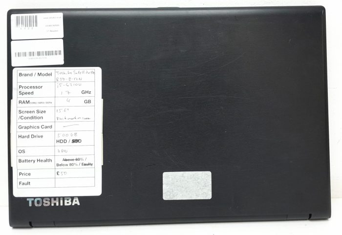 Toshiba Satellite Pro R50-B-12N - i5-4210U 1.7GHz - 4GB RAM - 15.6" - 500GB HDD - Windows 11 Pro - Image 3
