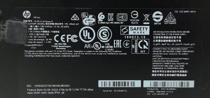 HP 285 G3 MT - AMD Ryzen 3 2200G 3.5GHz - 8GB - 2GB Vega 8 APU - 256GB SSD - Windows 11 - Image 4