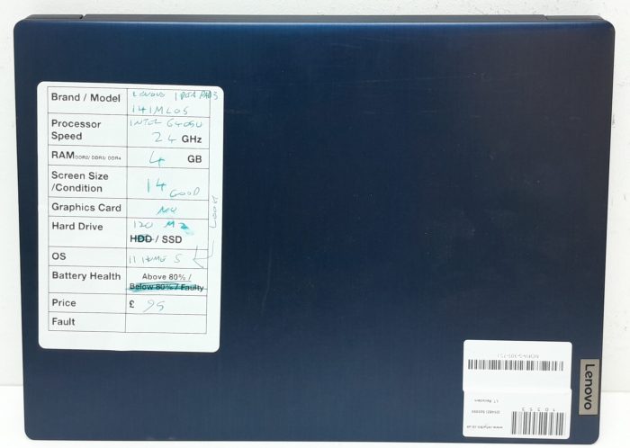 Lenovo ideaPad 3 14IML05 81WA - Intel 6405U 2.4GHz - 4GB Ram - 14" - 120GB SSD - Windows 11 Home S - Image 3