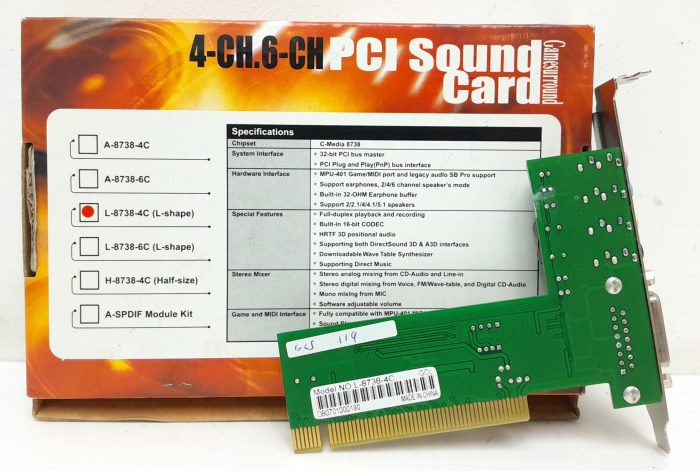 Gamesurround L-8738-4C 4-CH.6-CH PCI Sound Card - Image 3