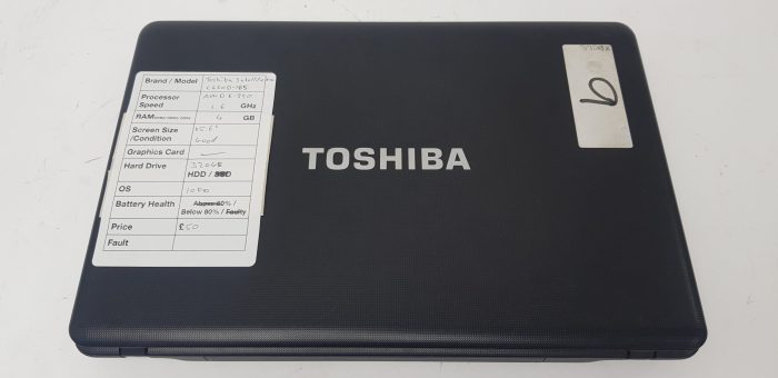 Toshiba Satellite Pro C660D-185 - AMD E-350 1.6GHz - 4GB Ram - 15.6" - 320GB HDD - Windows 10 Pro - Image 9