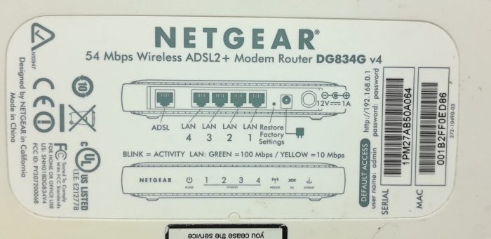 Netgear DG834G V4 54 Mbps Wireless ASDL2+ Modem Router - Image 3