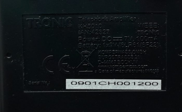 Tronic KH 5010 Telephone Amplifier - Image 4