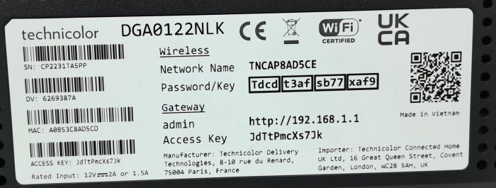 Technicolor DGA0122NLK Dual Band Gateway Router - Image 3