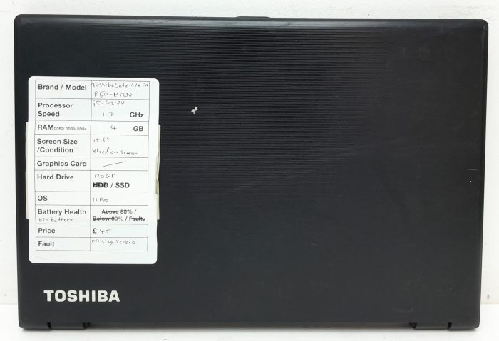 Toshiba Satellite Pro R50-B-12N - i5-4210U 1.7GHz - 4GB RAM - 15.6" - 120GB SSD - Windows 11 Pro - Image 3