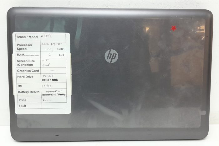 HP 655 - AMD E2-1800 1.7GHz - 4GB RAM - 15.6" - 320GB HDD - Windows 10 Pro - Image 3