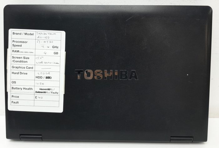 Toshiba Tecra A11-1ED - i3-M370 2.4GHz - 4GB Ram - 15.6" - 250GB HDD - Windows 10 Pro - Image 3