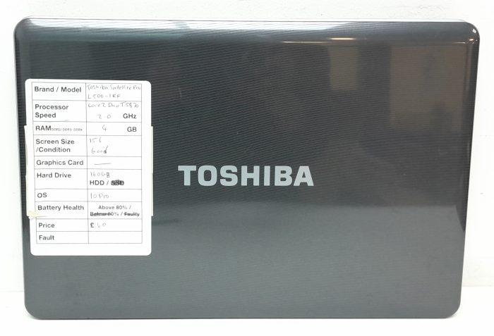 Toshiba Satellite Pro L500-1RF - Core 2 Duo T5870 2GHz - 4GB Ram - 15.6" - 160GB HDD - Windows 10 Pro - Image 3