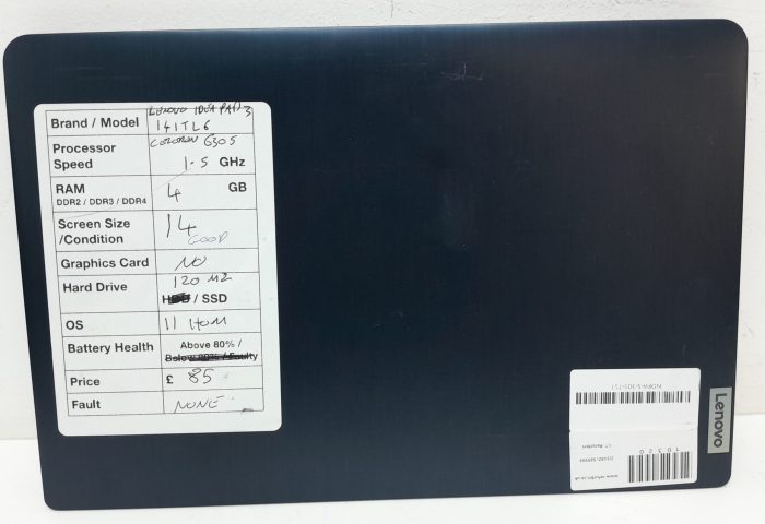 Lenovo IdeaPad 3 14ITL6 - Celeron 6305 1.5GHz - 4GB Ram - 14" - 120 M2 SSD - Windows 11 Home - Image 3