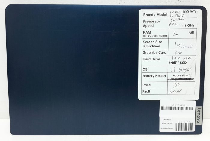 Lenovo IdeaPad 3 14ITL6 - Celeron 6350 1.8GHz - 4GB Ram - 14" - 120 M2 SSD - Windows 11 Home - Image 3