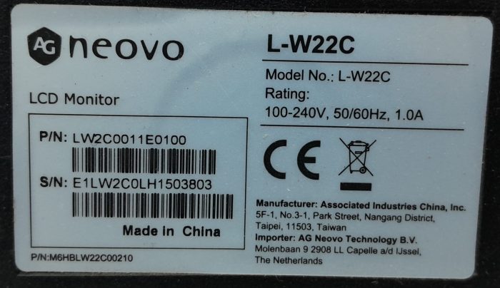 Neovo L-W22C 21.5" HDMI VGA LCD Monitor - Image 3