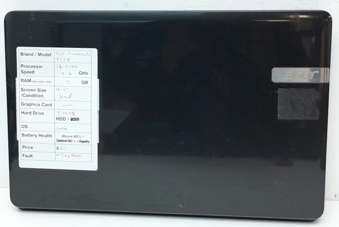 Acer TravelMate TMP253-M-3312G50Maks - i3-3110M 2.4GHz - 2GB Ram - 15.6" - 500GB HDD - Windows 10 Pro - Image 3